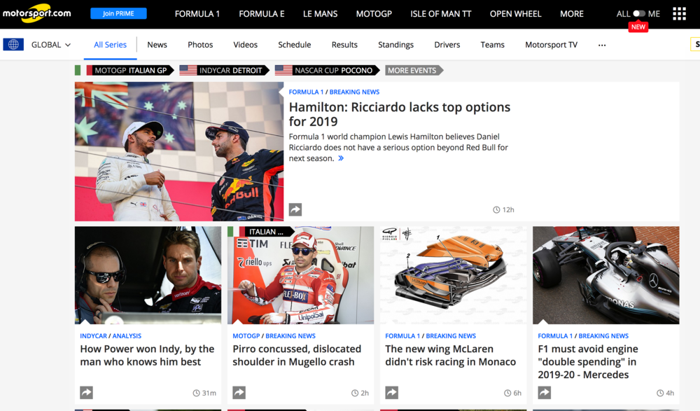 Motorsport website