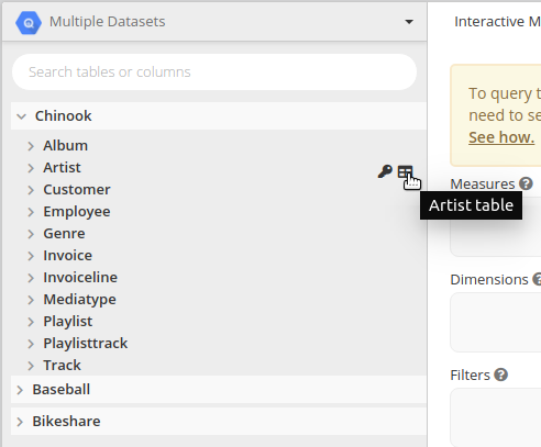 multiple datasets preview