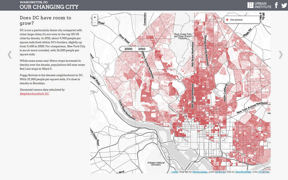 Map visualization of Washington DC