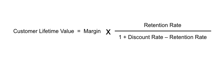 The traditional customer lifetime value calculation