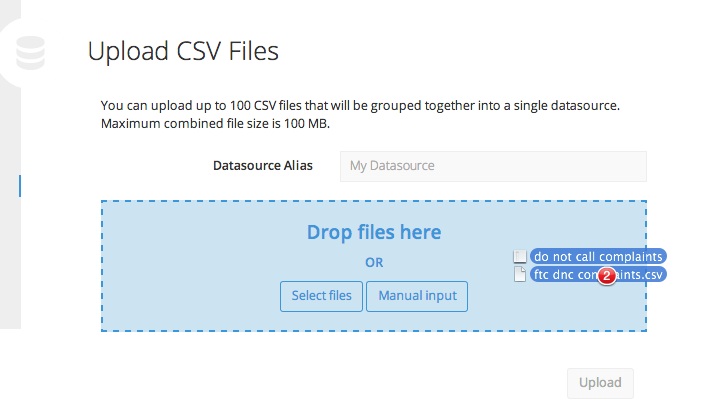 upload csv file