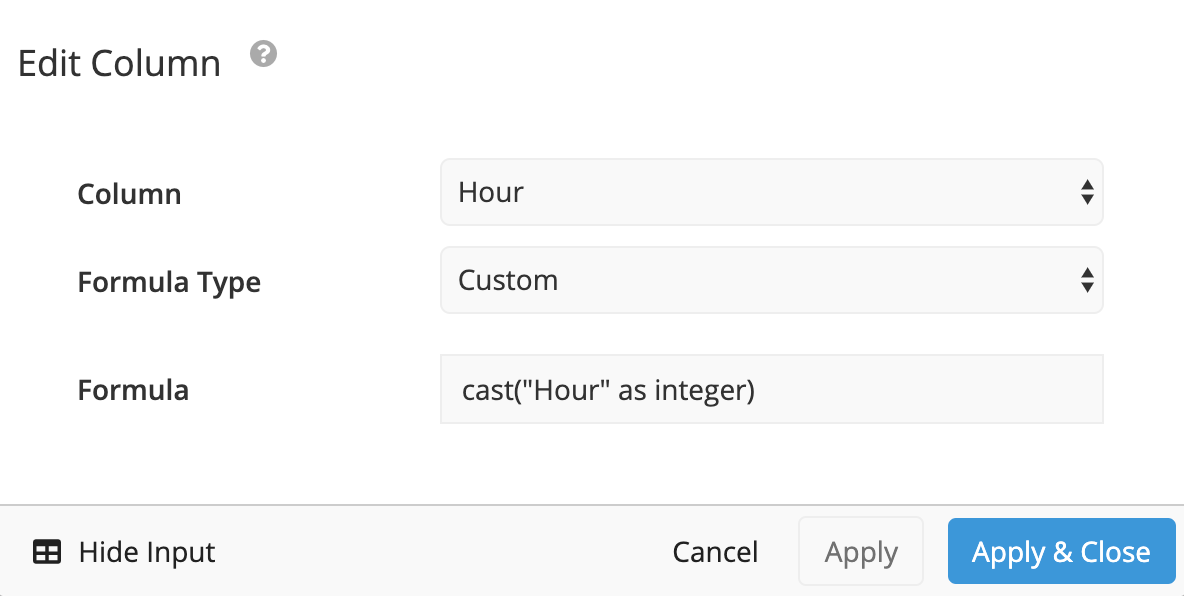 Add an Edit Column step in the Pipeline