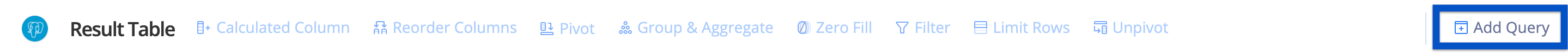 Add a new Query by clicking Add Query above the Result Table