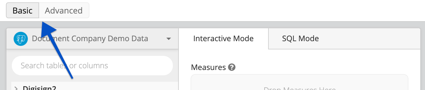 Toggle between Basic Mode and Advanced Mode