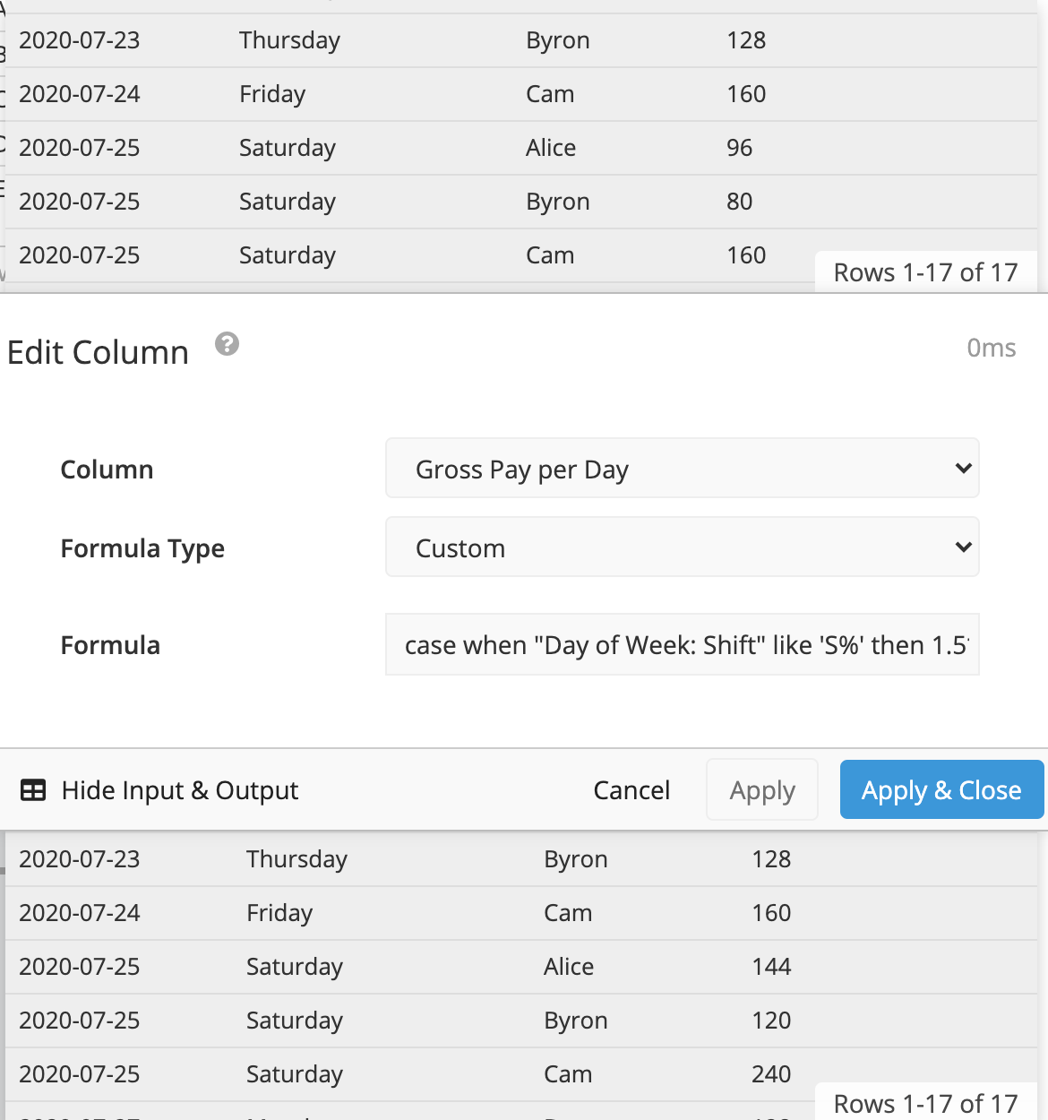 Edit Column using a CASE statement