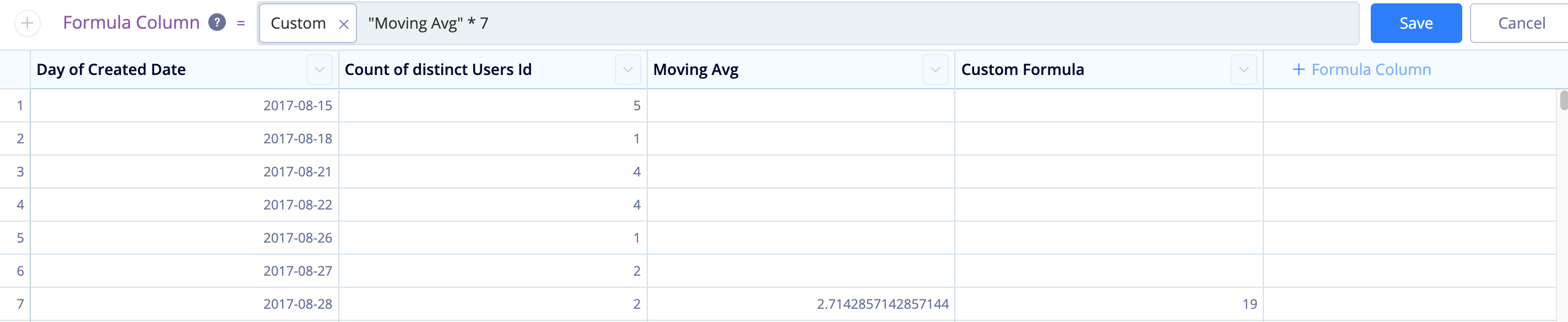 Add another Formula Column to define Rolling Sum