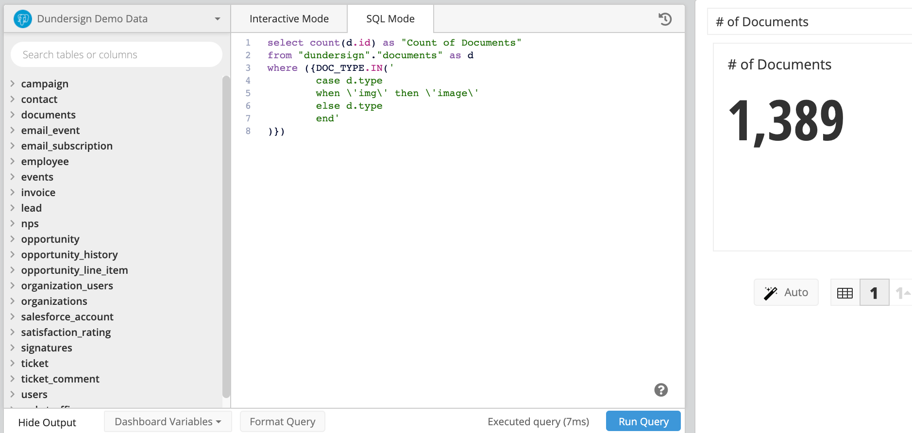 CASE statement for categorical Dropdown in chart query - Data Explorer