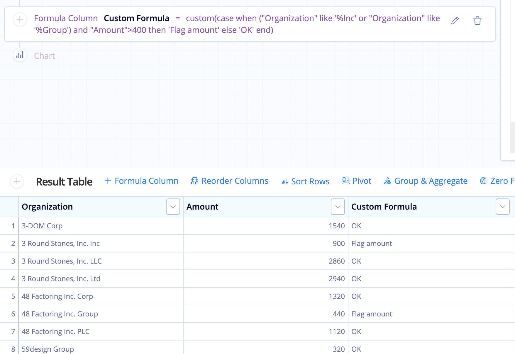 Use your CASE statements to check if a result matches multiple conditions