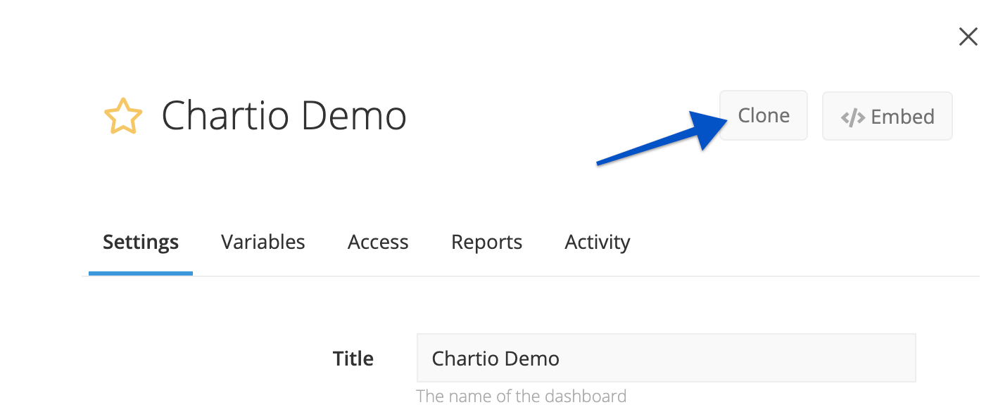 Cloning dashboards