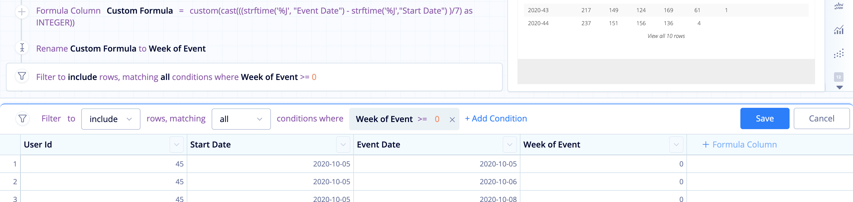 Clean up messy data using Filter Rows