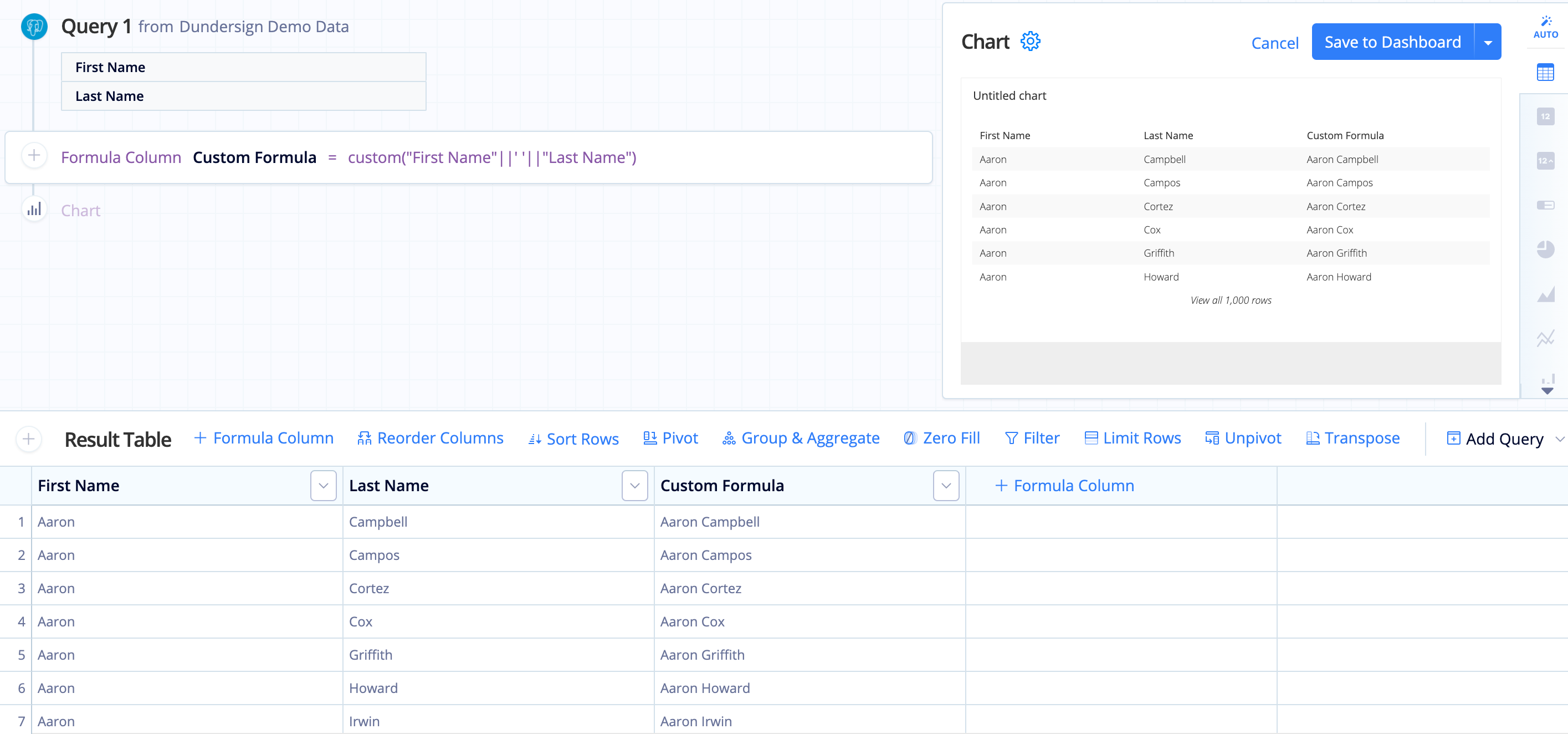 Combining columns and static strings with SQLite concatenation