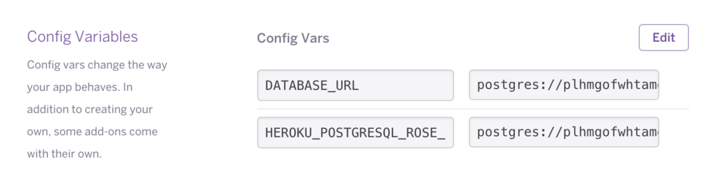 Config Variables