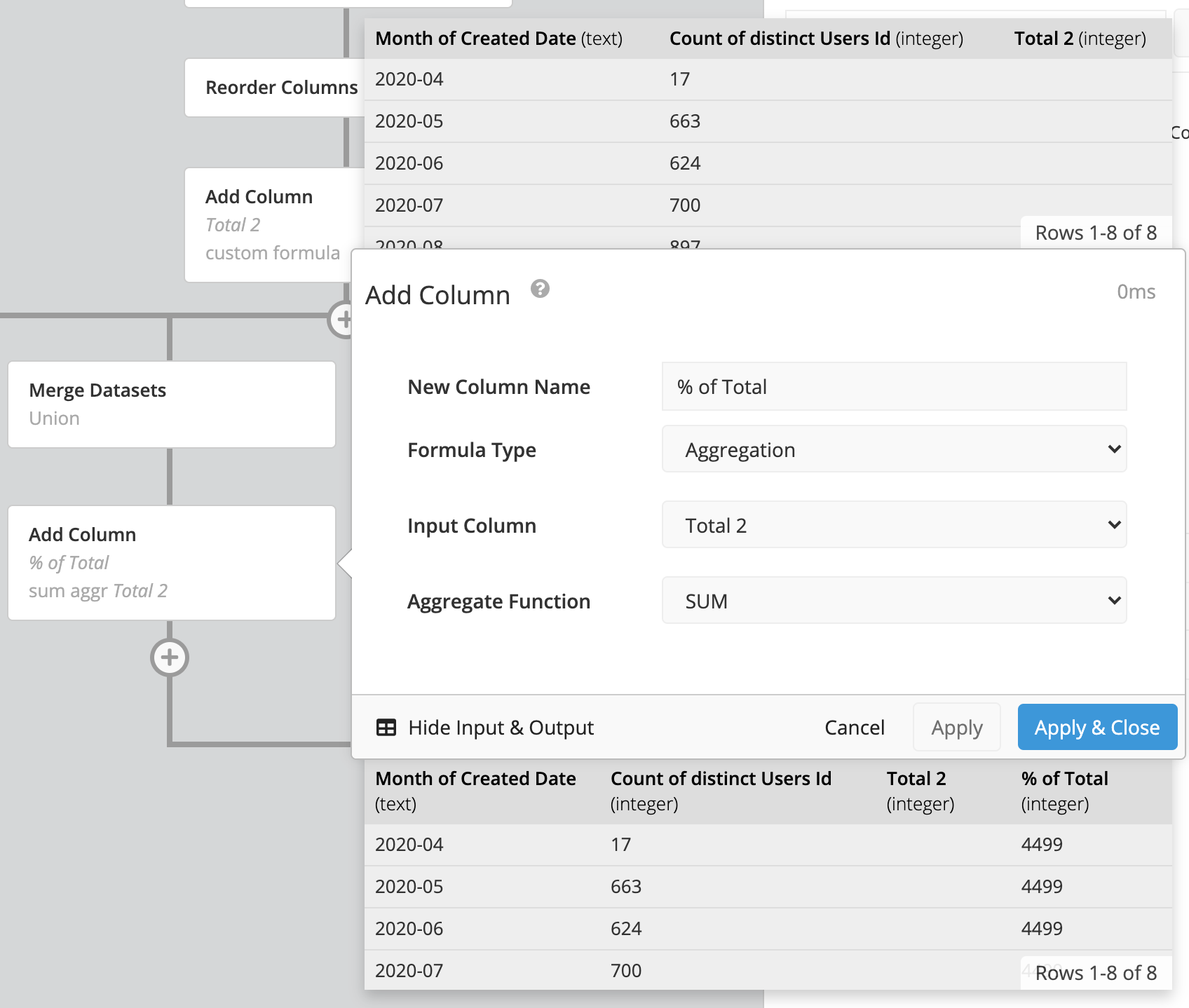 Add Column step under the Merge