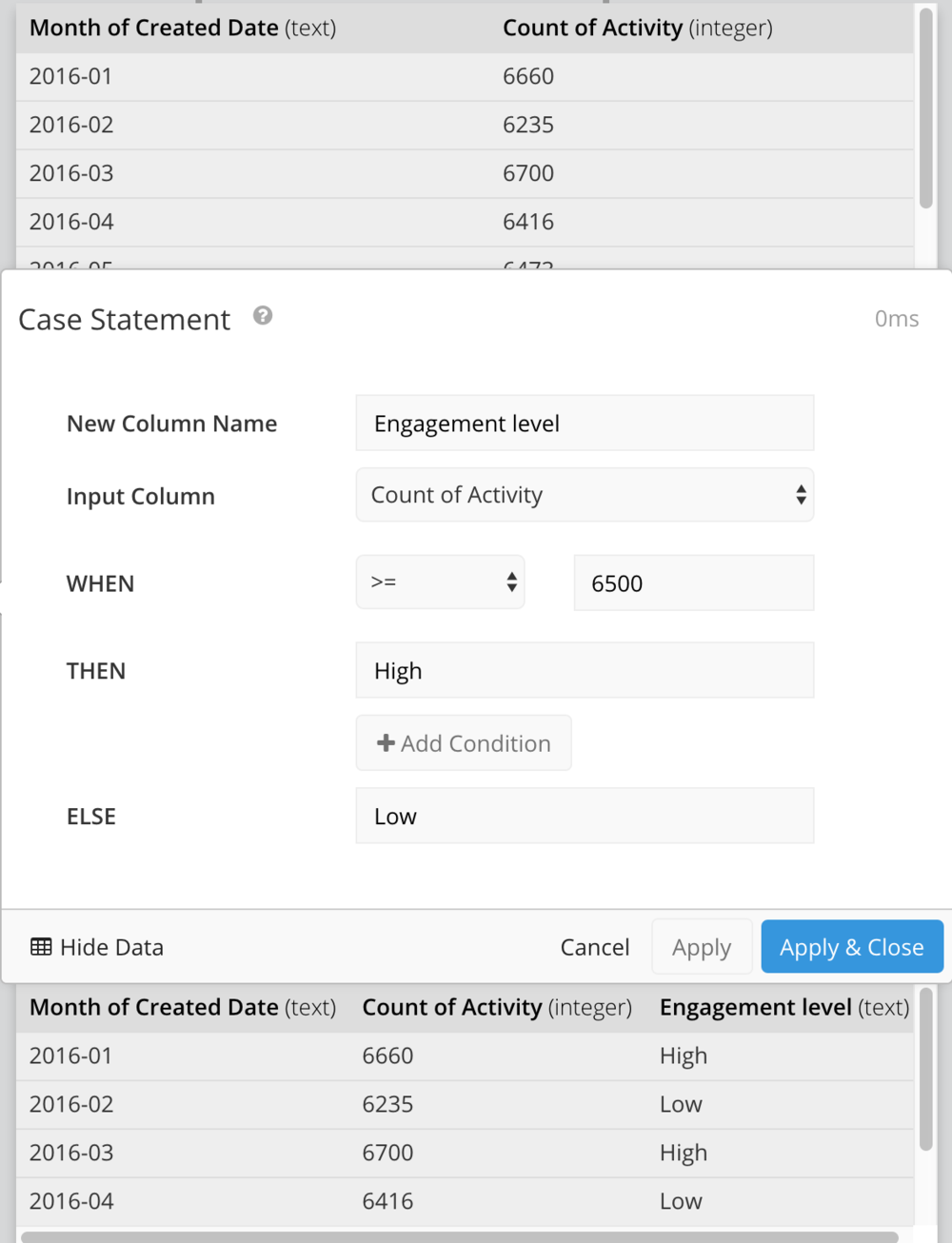 Case Statement Example