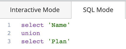 SQL codeblock