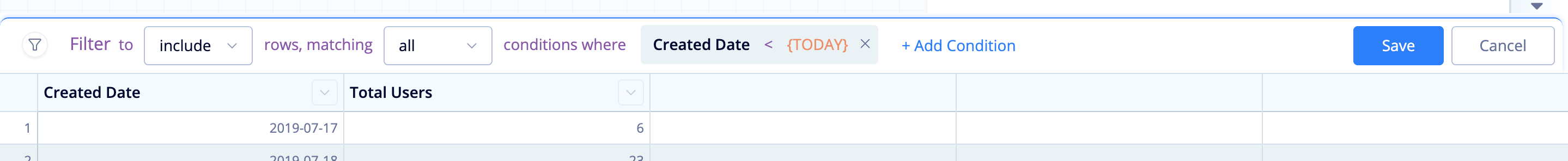 Filter Rows using Relative Date Variables