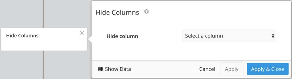 Hide Columns in the pipeline