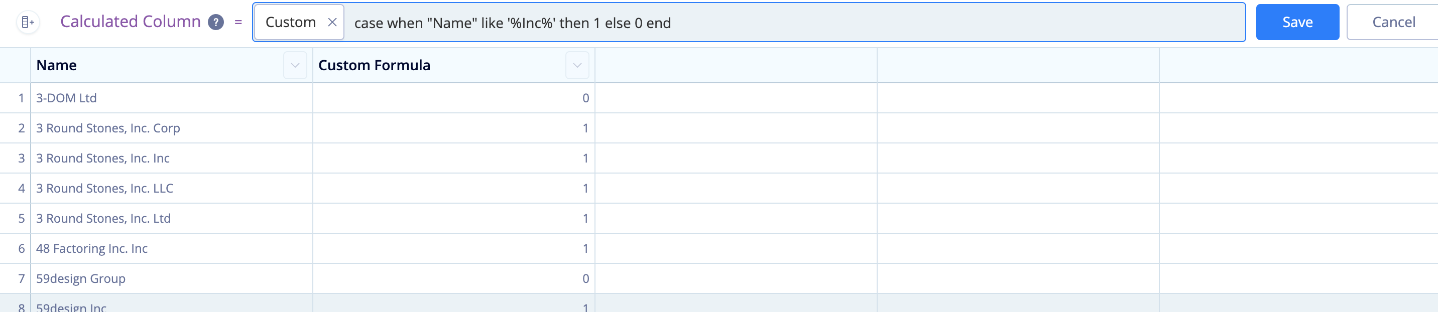 Use a Custom formula to mark the rows containing your keyword