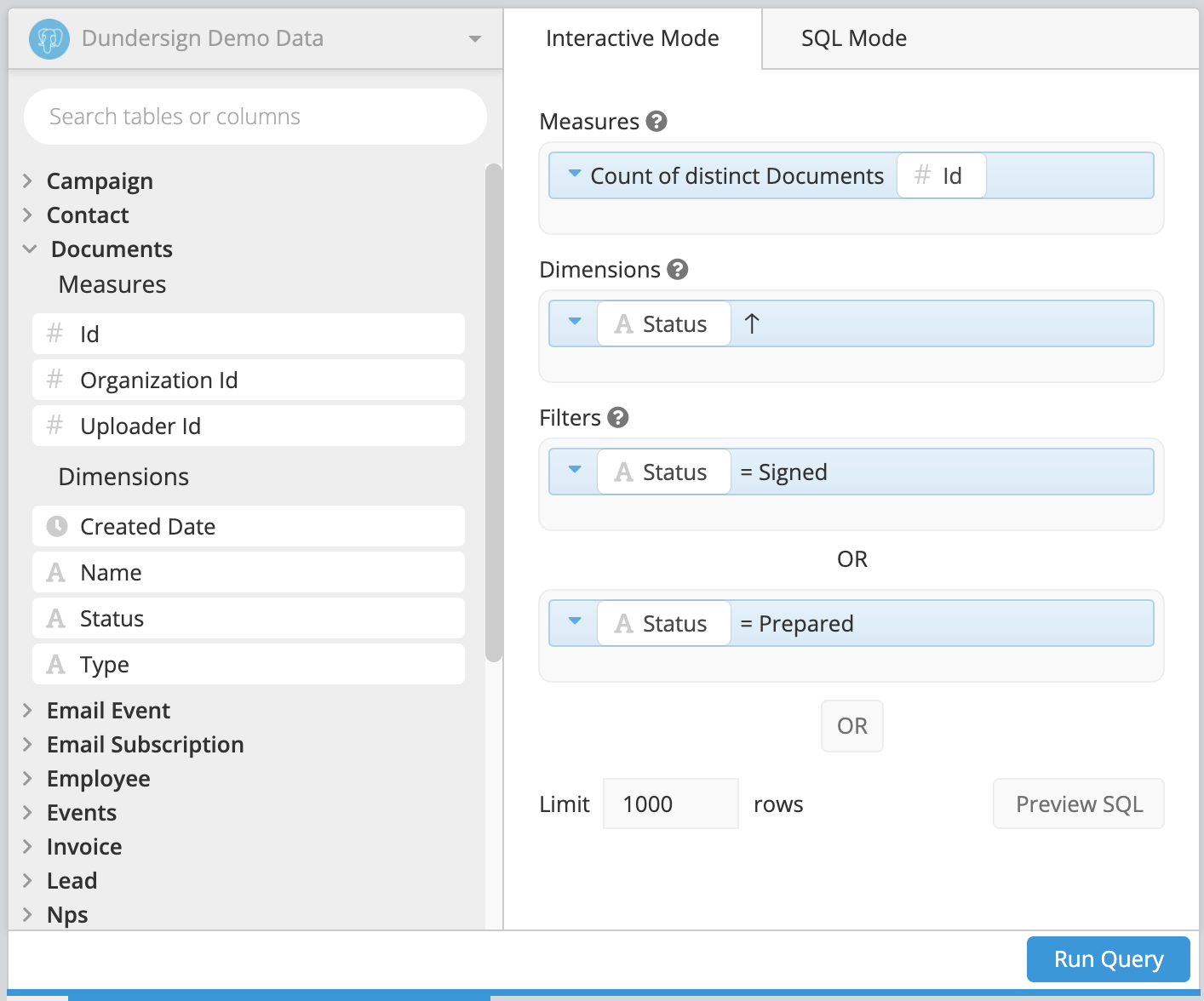 Multiple OR Filters in Interactive Mode