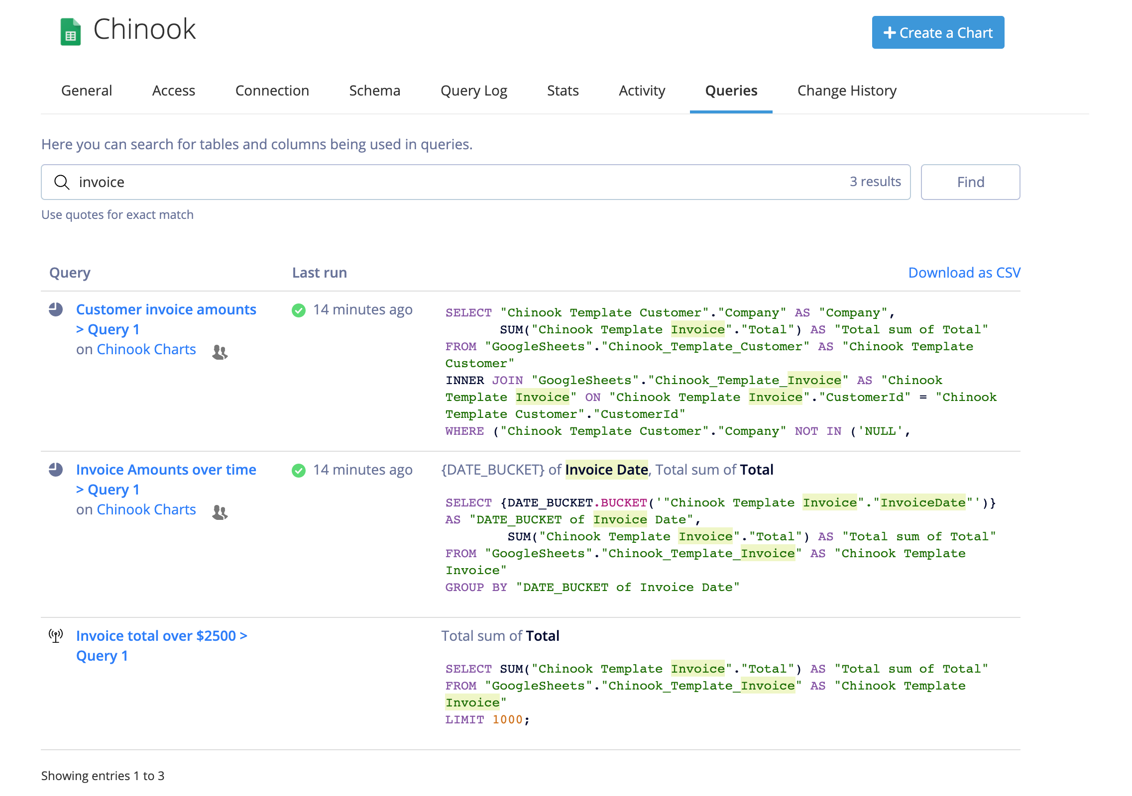 Search for specific terms in your queries