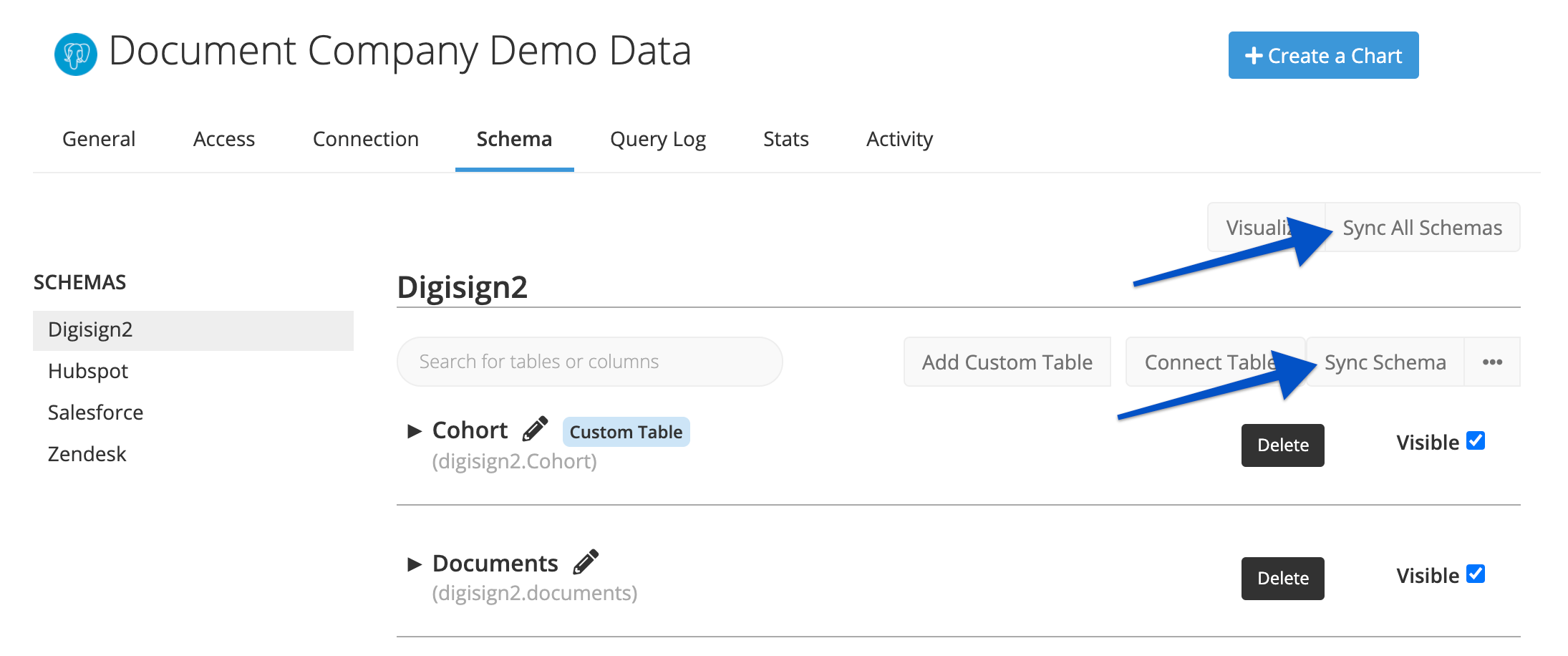 Click the Sync Schema button