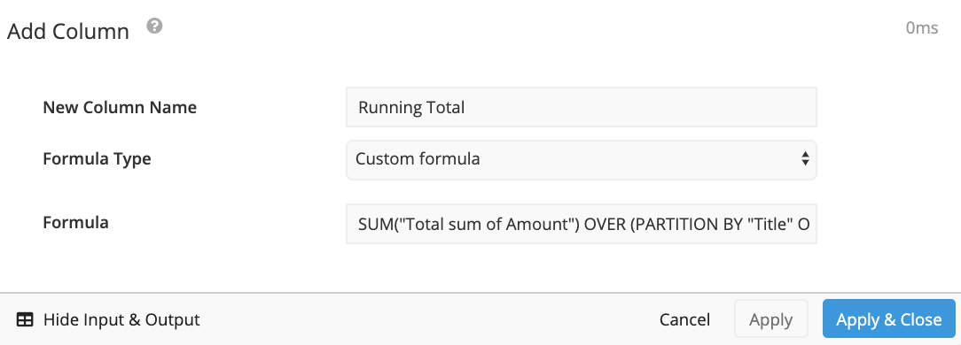 Running Total by Plan type