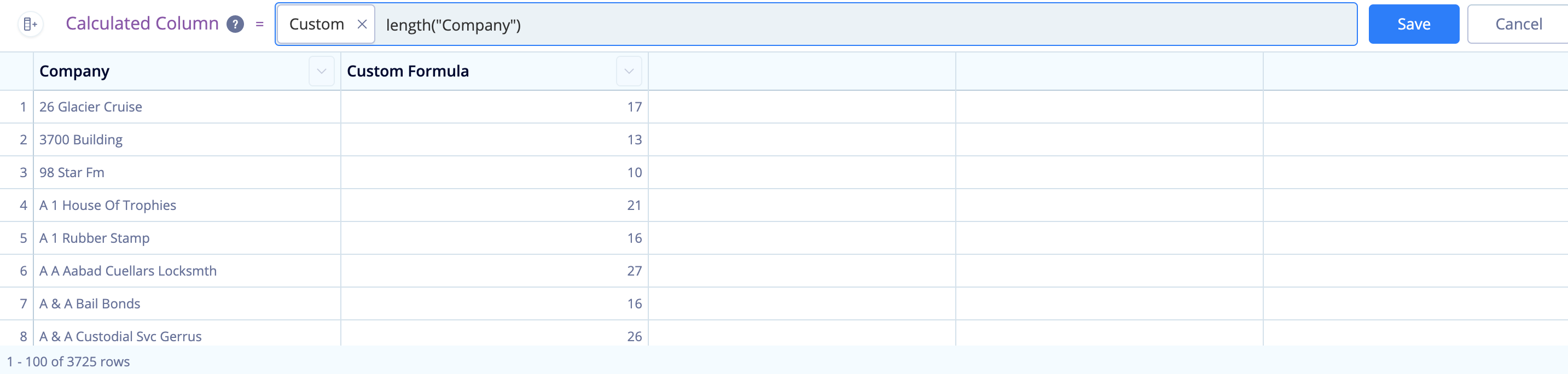 Use length() to get the total number of characters in a string