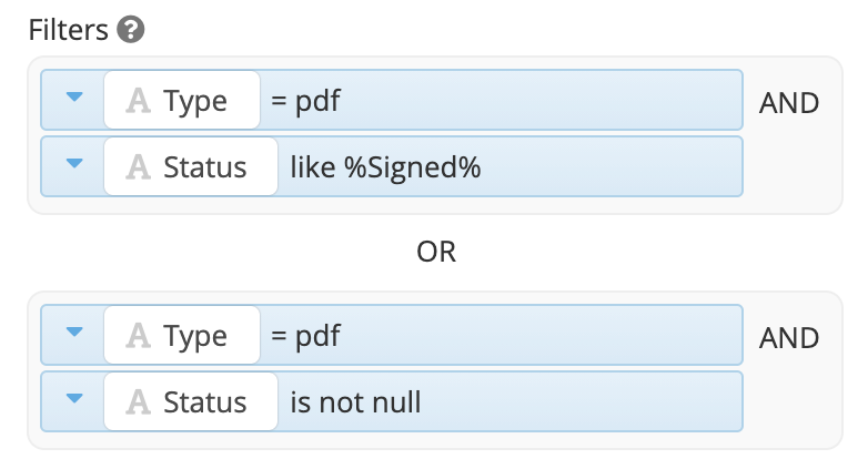 Add AND and OR operators as filters - Example 3