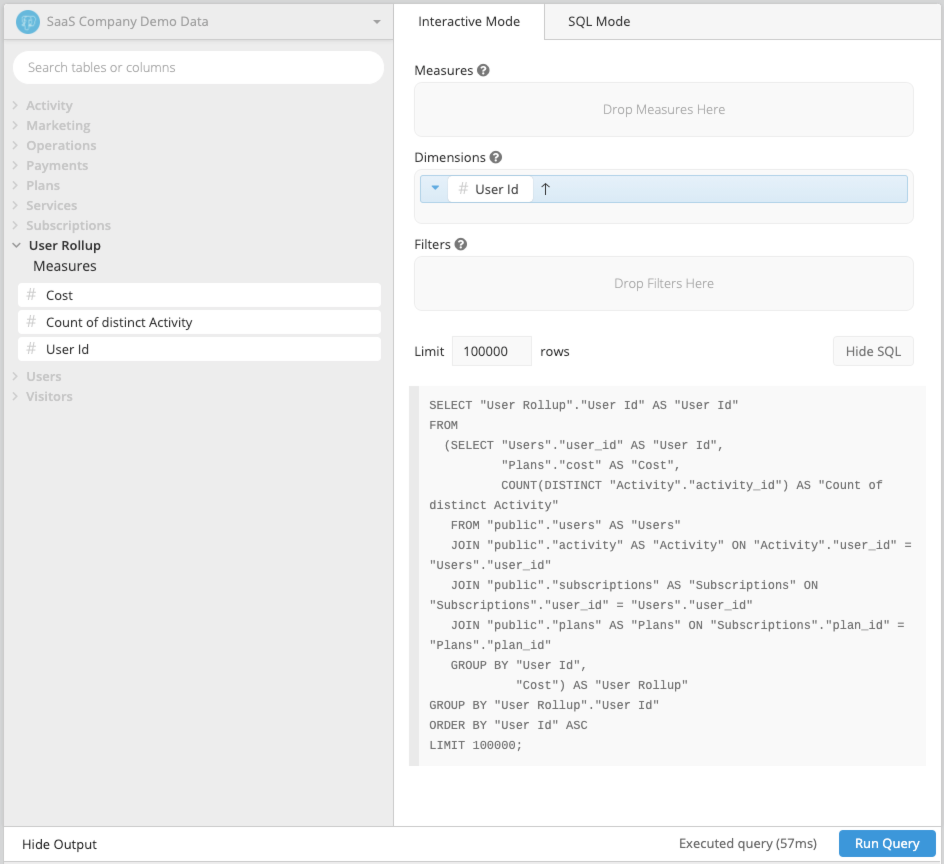 SQL Preview using the custom table in Data Explorer